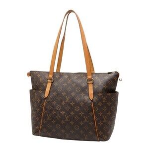 Louis Vuitton Monogram Shoulder Totally Tote Bag Leather Brown